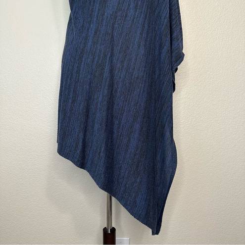 Sejour Silk Blend Blue Heather Knit Poncho Women’s Sweater Size 1X