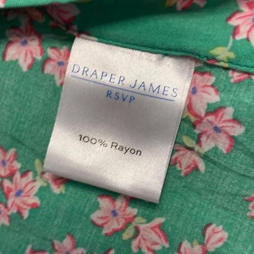 Draper James Deeper James RSVP shirt size S length 22”bust 30” color green with flower design