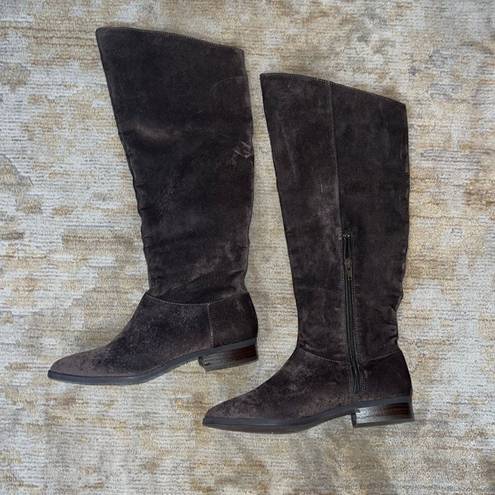 Band of Gypsies New  Luna Chocolate Brown Velvet Suede Zip Up Boots