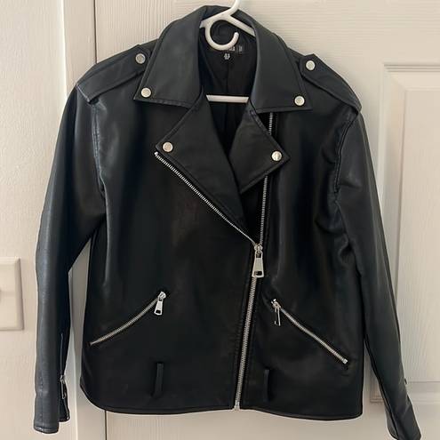 Missguided Misguided Oversized Faux Leather Jacket