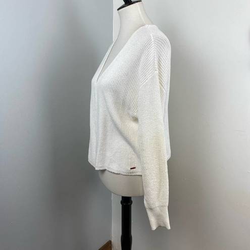 n:philanthropy NEW  White Knit Open Cardigan Small