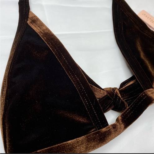 Chloe Rose  brown velvet bikini top