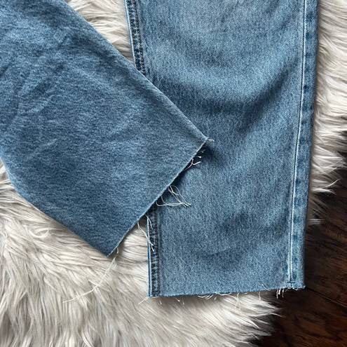 Old Navy Sky-Hi Straight Raw Hem Jeans