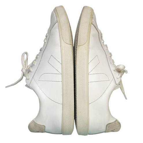 VEJA  Esplar Sneakers Casual White Leather Suede Lace Up Shoes Women's Size 9