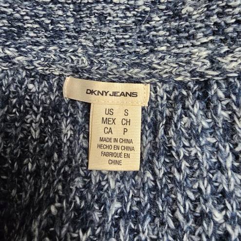 DKNY  Jeans Blue Marled Shawl Collar Cardigan Size Small