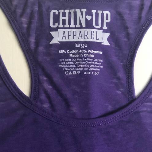 Chin Up Apparel CHIN UP Women's Purple Runner at Heart Racerback Tank Top