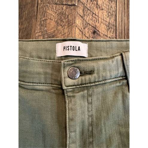 Pistola  cut off green denim jean shorts size 32