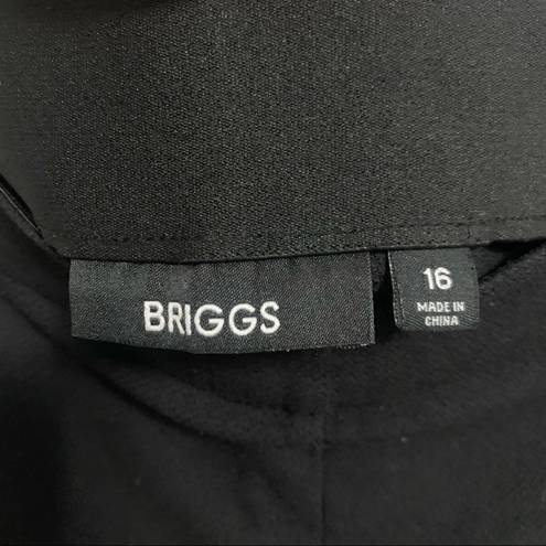 Briggs New York Briggs Black Elastic Waist Textured Pants