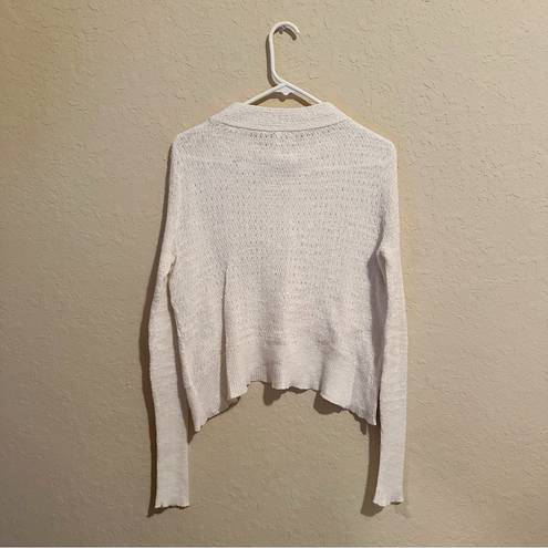 Free People Revolve  Boho Cream Knit Wrap Sweater Size XS