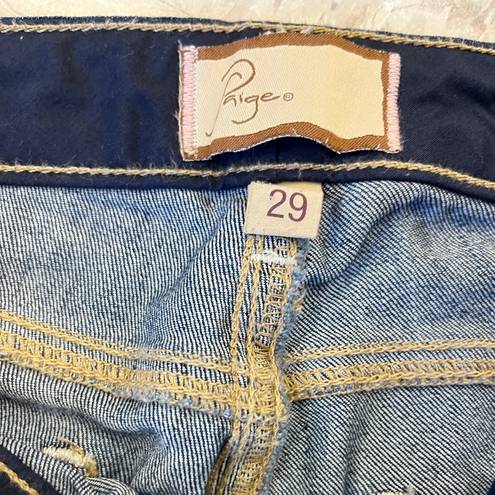 Paige  Canyon Bootcut Dark Wash Jeans Sz 29 Stretch Y2K