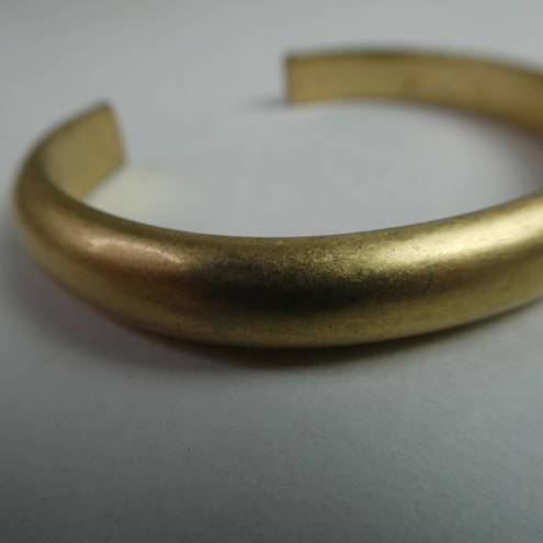 Madewell  Gold Tone Cuff Bracelet Curved Edges Minimalistic Minimalist Rounded