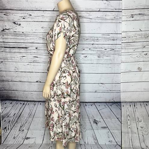 Bobeau Studio B by  NWT Size XL Floral Print V-Neck High-Low Hem Woven Dress