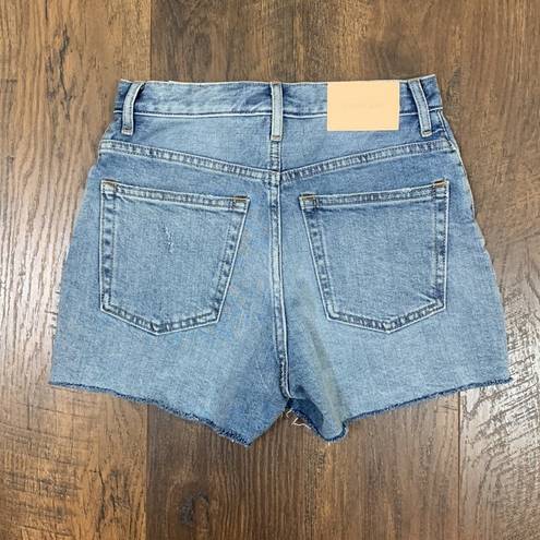 Everlane  The Cheeky High Rise Cutoff Button Fly Jean Shorts