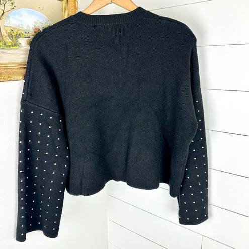 Beach Riot Judith Crystal Sweater Cardigan Size Small Black