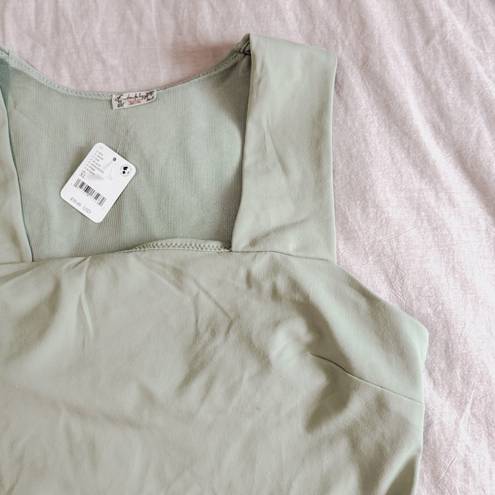 Free People Moss Green Bodysuit XL