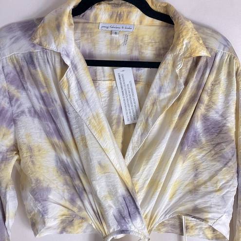 Young Fabulous and Broke  Derby purple and yellow tie dye dress small NWT