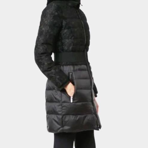 Zac Posen  Juniper Lace Women's Black Long Sleeve Full Zip Puffer Coat Medium