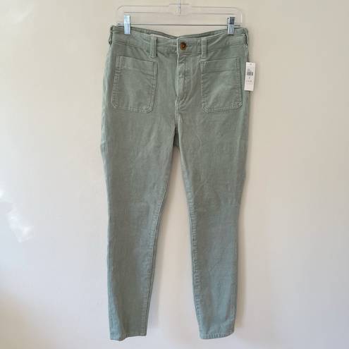 Pilcro Anthropologie NEW High Rise Stretch Corduroy Skinny Jeans Mint Green