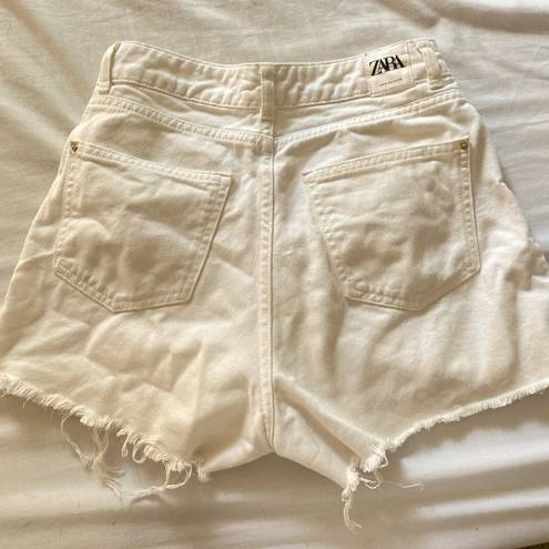 ZARA White  Denim Skort- broken zipper