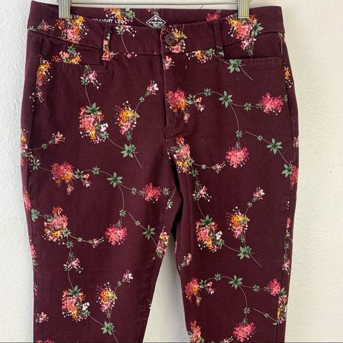 St. John’s Bay  floral straight leg women’s Size 8