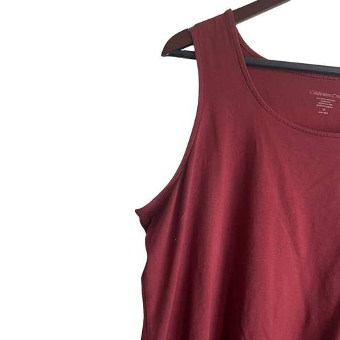 Coldwater Creek  Women Top Sleeveless 1X Rust Layer Tank Closet Staple Neutral