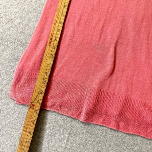 J.Jill  Womens Top Size XS Pink Linen Tunic Boho 3/4 Sleeve Knit Lagenlook Boho