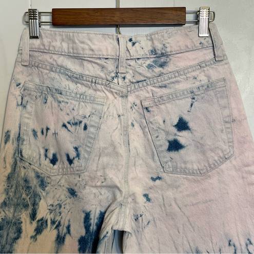 Gap  Cheeky Straight Jean Womens  2 26 Tie Dye High Rise Cropped Ankle Denim Raw