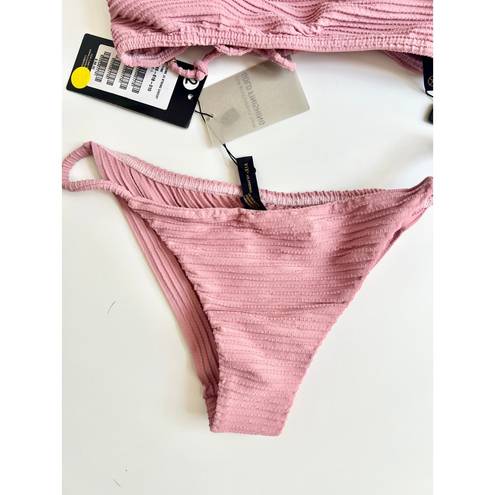 Vix Paula Hermanny NWT  Dune Suri Bikini Top & Bottom Set Pink Women's L / D Cup