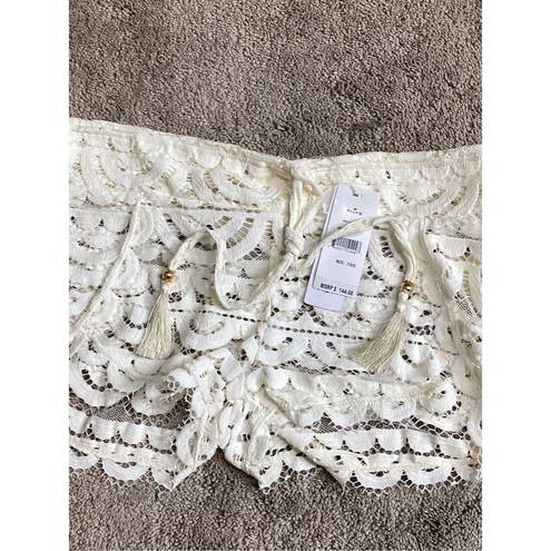 PilyQ New.  ivory lace coverup shorts. Retails $144.  XS/S