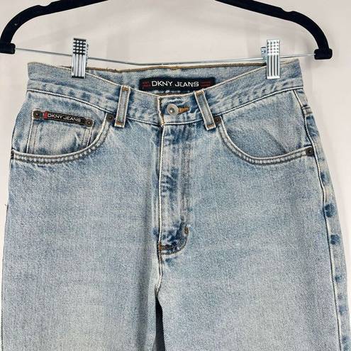 DKNY Vintage 90s  Jeans Womens High-Rise Tapered Mom Denim Light Blue Wash Size 8