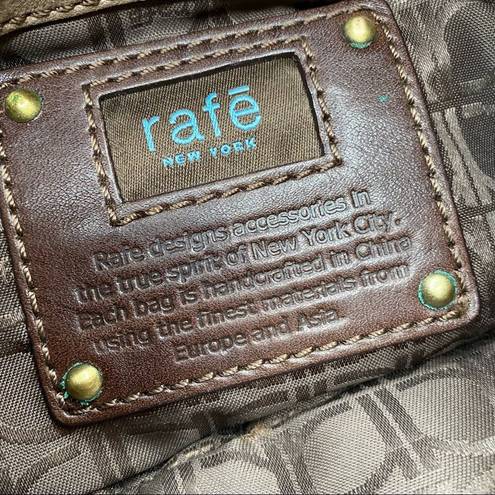 Twisted rafe New York Nubuck Leather Satchel Large  Handle Purse Handbag Beige