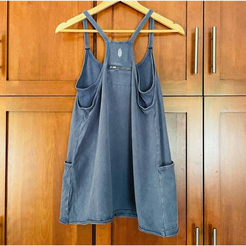 Free People Movement Hot Shot Mini Dress Built In Shorts Blue Indigo Size XS