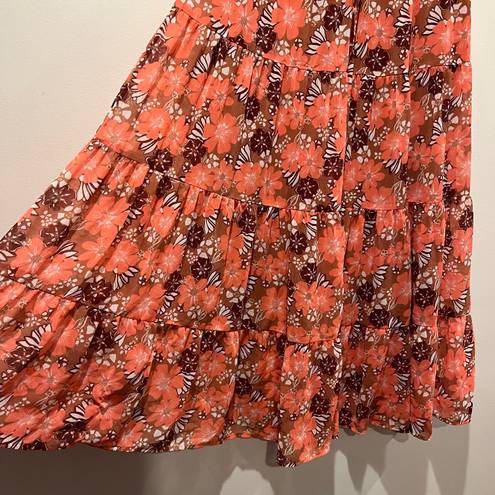 Aerie Floral Midi Skirt