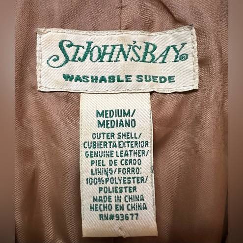 St. John’s Bay  Tan Washable Suede Jacket MEDIUM