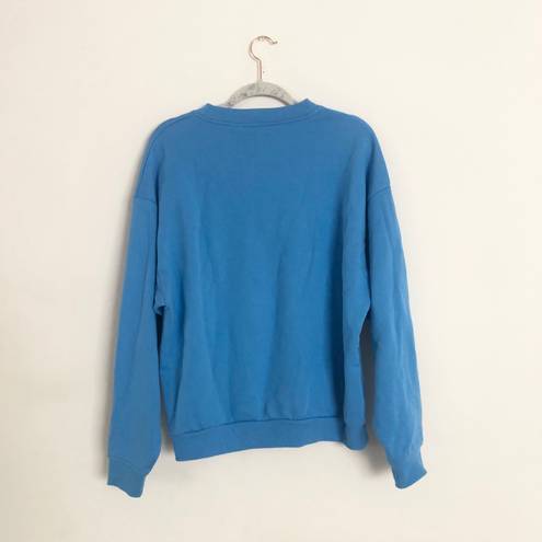 Alo Yoga Accolade Crew Neck Pullover Azure Blue S 