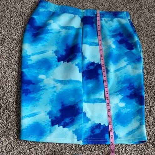 Jay Godfrey Jay by  XL watercolor‎ pencil skirt