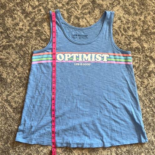 Life is Good  Women's Optimist Retro Stripe Textured Slub Tank