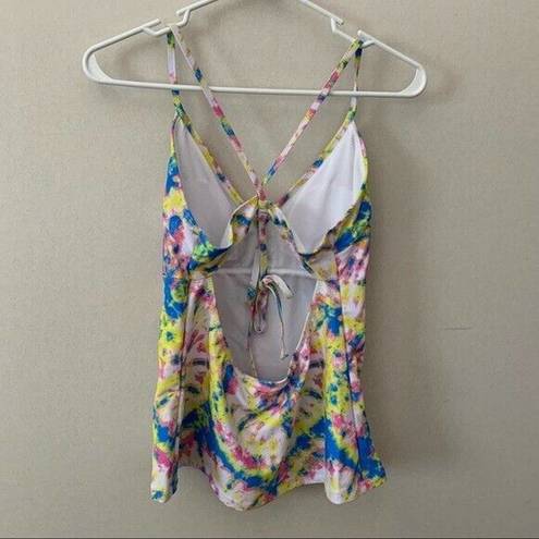 Jessica Simpson NWT  Spritz Tie Dye Tankini Set Womens Size Medium