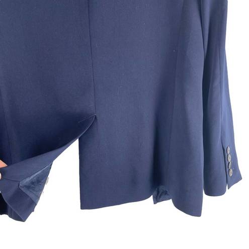 Mango  Suit Colorblock Blazer Jacket One Button Navy Gray Size 8