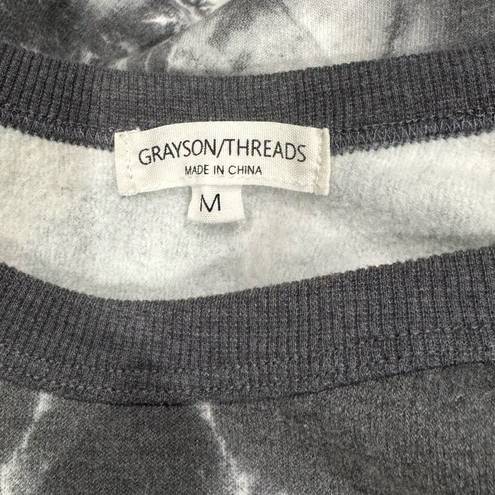 Grayson Threads  Grey and White Tie Dye Crewneck Sweatshirt Women’s Medium