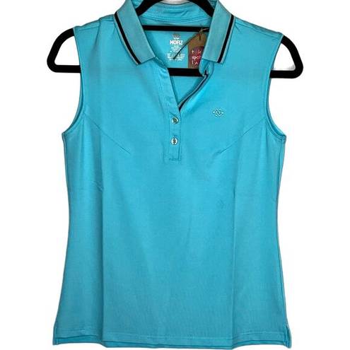 Polo Mofiz Women Collared  Tank Top, Tennis, Golf Shirt Sleeveless Blue XS NWT