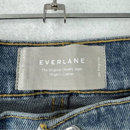 Everlane Size 28R The Original Cheeky Jeans In Mid Blue High Rise NEW TINY FLAW