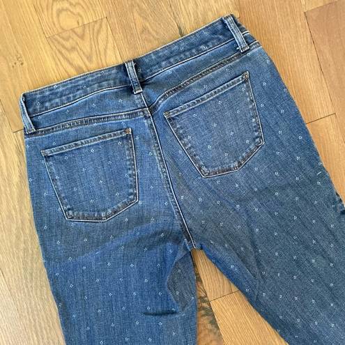 Talbots  Flawless Slim Ankle Fit Tulip print Blue Jeans Size 4