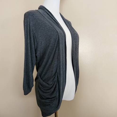 Zenana Outfitters Grey Open Front Cardigan, Women's S