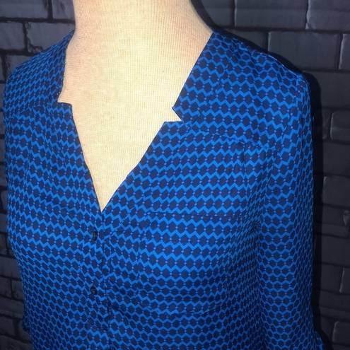 Candie's *  Hexagon Blue and Black top Size XS