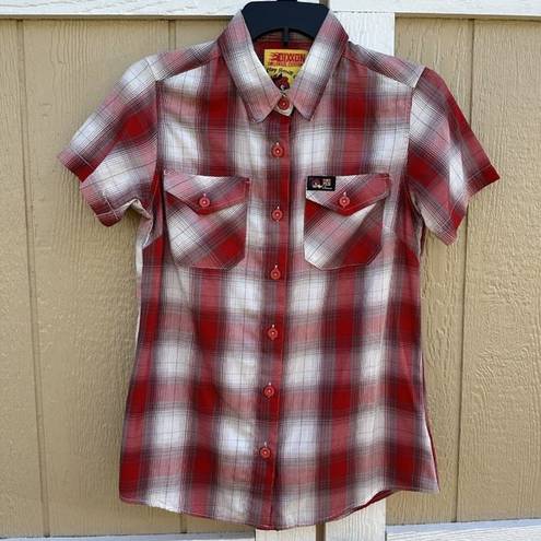 Krass&co Dixxon Flannel  Mrs Horsepower Clay Smith Cams Plaid Shirt Button Small