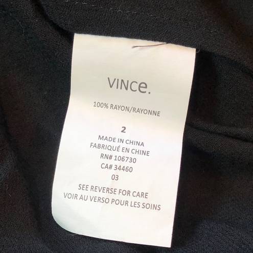 Vince  Black Sheer Button Up Blouse Size 2 NWOT