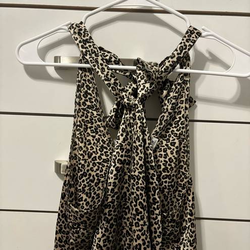 Abercrombie & Fitch High Neck Halter Cheetah Bodysuit