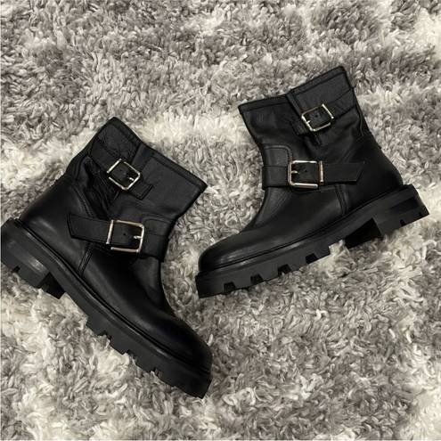 Jimmy Choo  Youth ii Black Biker Boots EU 37