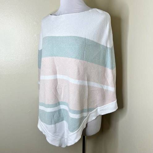 Barefoot Dreams NWT  Ocean Breeze Poncho OS Multi Stripe Pink CozyChic Ultra Lite